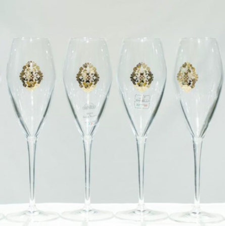 CG0020-Champagne Glass With Gold Detail Main Image